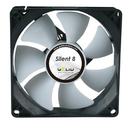 Gelid silent 8 blæser 12v 80x80x25mm 1 Gelid silent 8 blæser 12v 80x80x25mm