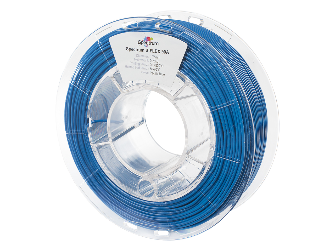 Spectrum Filaments TPU S-Flex 90A PACIFIC BLUE 0.25kg 1.75mm 1 Spectrum Filaments TPU S-Flex 90A PACIFIC BLUE