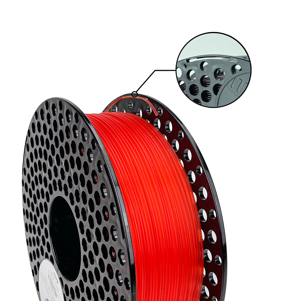 Azurefilm PLA Red Transparent 1,75 mm 1kg 3 Azurefilm PLA Red Transparent 1,75 mm 1kg - Billede 3