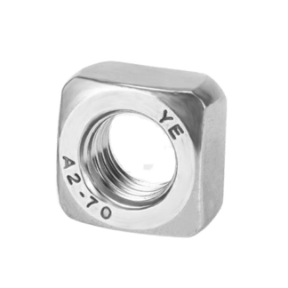 4mm Firkant møtrik 10 stk.