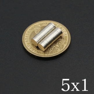 Flade magneter pose med 10 stk. (vælg størrelse) - 5 mmx 1 mm