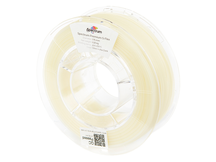 Spectrum Filaments TPU S-Flex 98A Glow in the Dark 500g 1.75mm 2 Spectrum Filaments TPU S-Flex 98A Glow in the Dark 500g 1.75mm - Billede 2