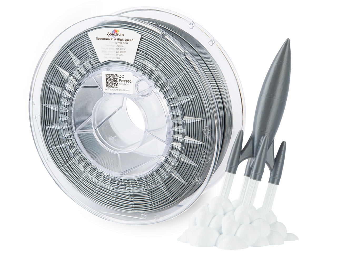 Spectrum High Speed PLA SILVER STAR 1.75mm 1kg 1 Spectrum High Speed PLA SILVER STAR